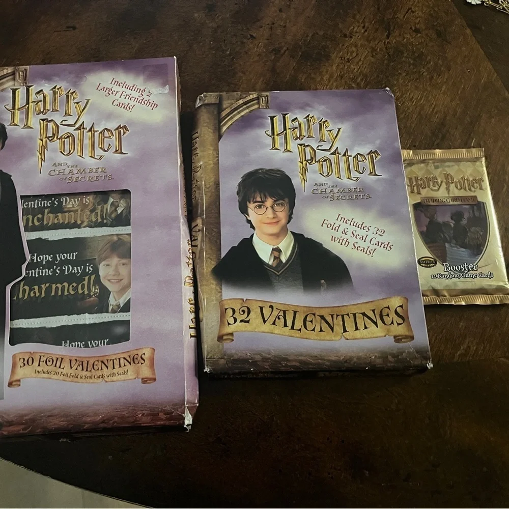 Harry Potter Chamber of Secrets Valentine collectors set : 3 separate pieces
